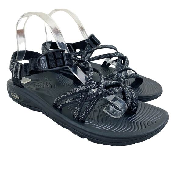 Chaco Black/Gray ZX/2 Sport Sandals Women's Sz 10 Adjustable Straps Arch Support - Picture 9 of 9